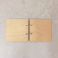Houten bewaarbundel geboortekaartjes binnenkant