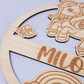 Houten naambord unicorn gegraveerd met naam 
