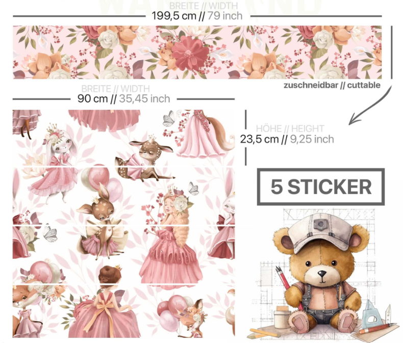 Bed sticker: Prinsessen