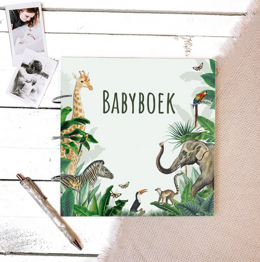 Houten Babyboek - Jungle