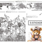 Bed sticker: Jungle Zwart-Wit