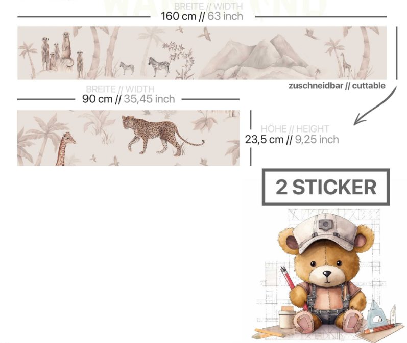 Bed sticker: Safari