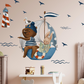 Babykamer muursticker zeilboot oceaan