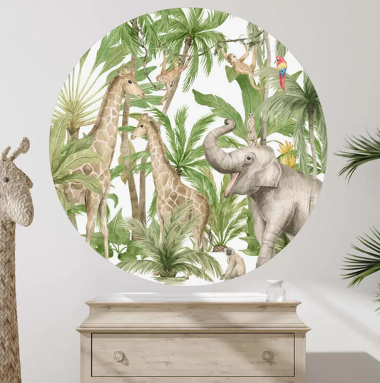 Wandkind behangcirkel jungle