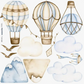 Kinderkamer muurstickers hete luchtballonnen wandkind