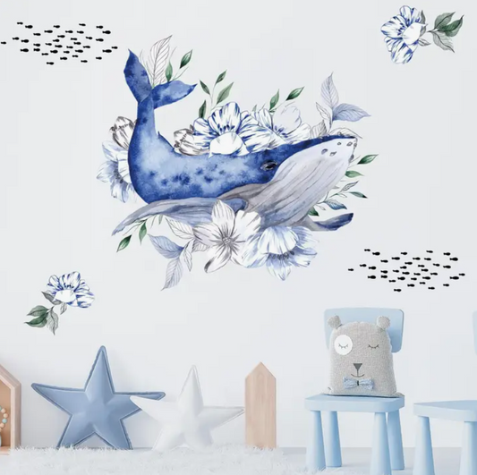 Kinderkamer Wandkind muurstickers walvis